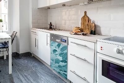 Aimant décoratif pour lave-vaisselle Abstraction bleue