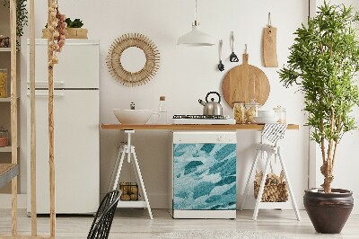 Aimant décoratif pour lave-vaisselle Abstraction bleue