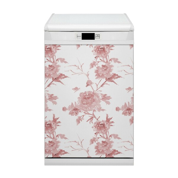 Aimant de couvercle de lave-vaisselle Fleurs pastel
