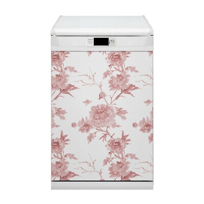 Aimant de couvercle de lave-vaisselle Fleurs pastel