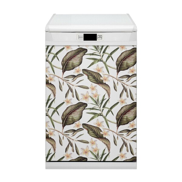 Aimant décoratif pour lave-vaisselle Feuilles et fleurs