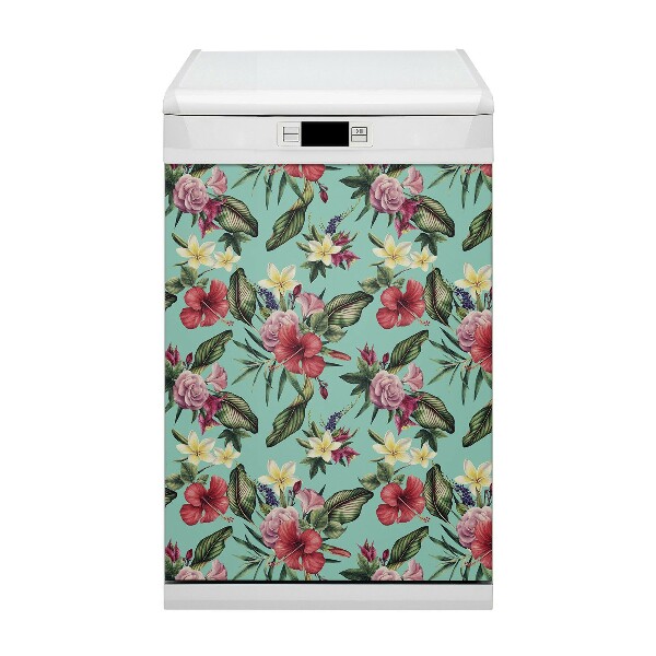 Deco magnetique pour lave vaisselle Feuilles et fleurs