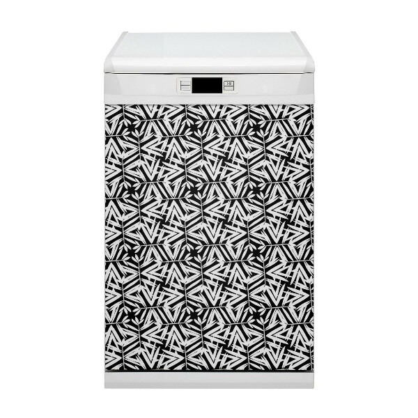 Deco magnetique pour lave vaisselle Motif noir et blanc