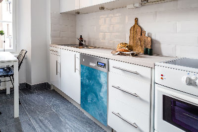 Aimant décoratif pour lave-vaisselle Vagues bleues