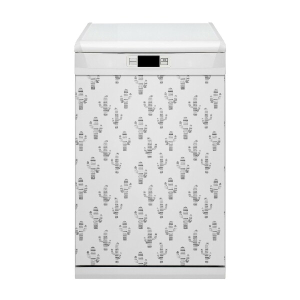 Magnet pour lave vaisselle Cacti caki blanc