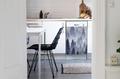Aimant décoratif pour lave-vaisselle Forêt de paysage
