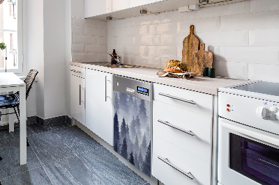 Aimant décoratif pour lave-vaisselle Forêt de paysage