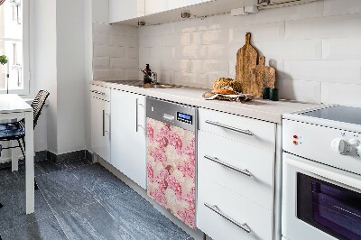 Aimant décoratif pour lave-vaisselle Roses et hortensias