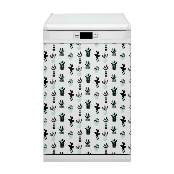 Aimant décoratif pour lave-vaisselle Succulentes