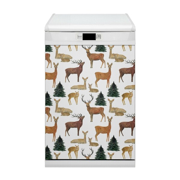 Deco magnetique pour lave vaisselle Cerf