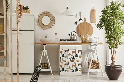 Deco magnetique pour lave vaisselle Cerf