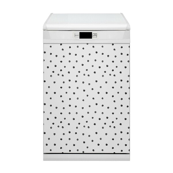 Aimant décoratif pour lave-vaisselle Points noirs