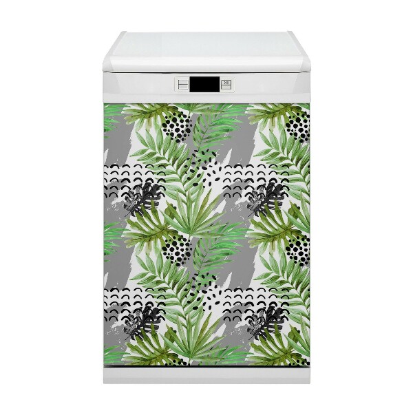 Aimant décoratif pour lave-vaisselle Feuilles tropicales