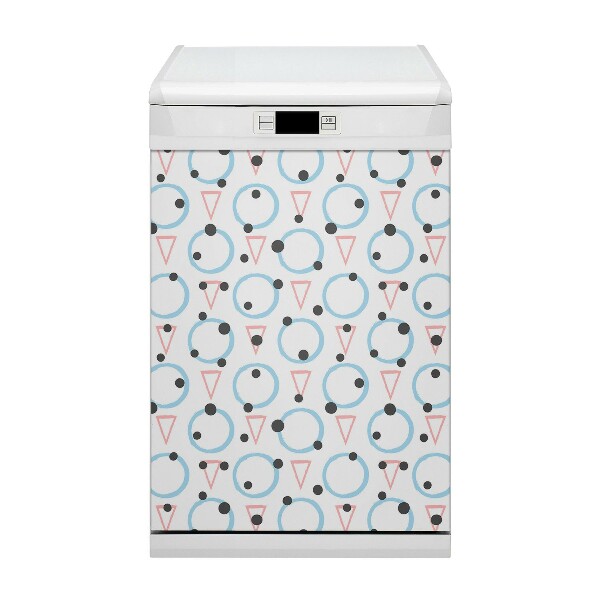Aimant décoratif pour lave-vaisselle Roues et triangles