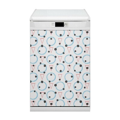 Aimant décoratif pour lave-vaisselle Roues et triangles