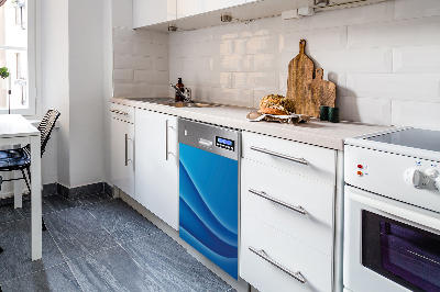 Aimant décoratif pour lave-vaisselle Abstraction bleue
