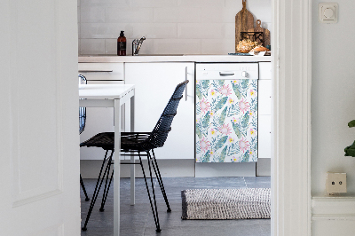 Aimant décoratif pour lave-vaisselle Fleurs rose clair