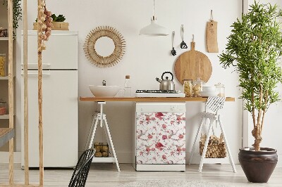 Deco magnetique pour lave vaisselle Oiseaux rouges