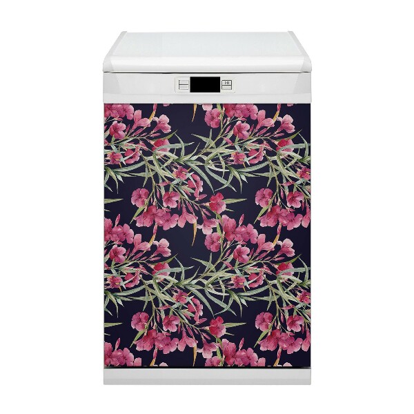 Aimant de couvercle de lave-vaisselle Fleurs aquarelles
