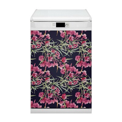Aimant de couvercle de lave-vaisselle Fleurs aquarelles
