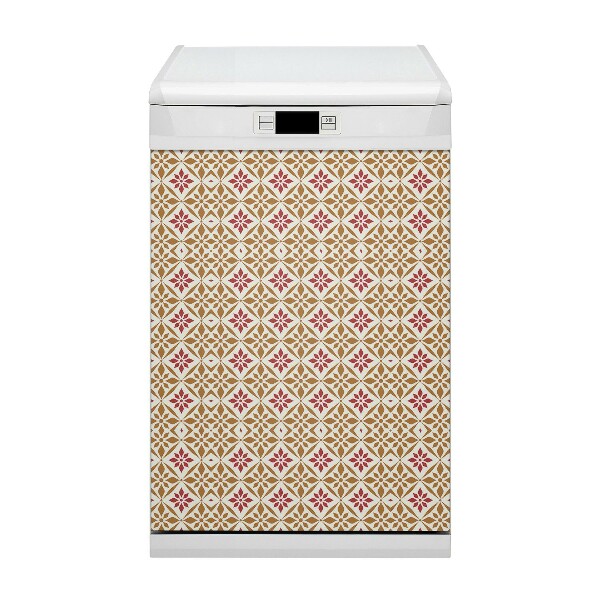Aimant de couvercle de lave-vaisselle Motif floral