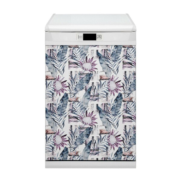 Magnet pour lave vaisselle Fleurs en marbre