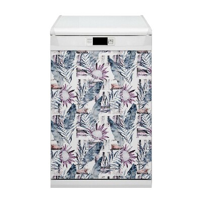 Magnet pour lave vaisselle Fleurs en marbre