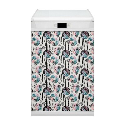 Magnet pour lave vaisselle Abstraction de la jungle