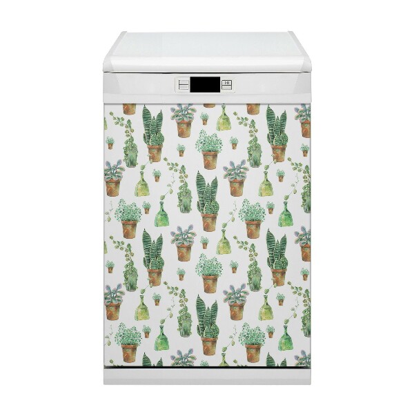 Aimant décoratif pour lave-vaisselle Cactus peint