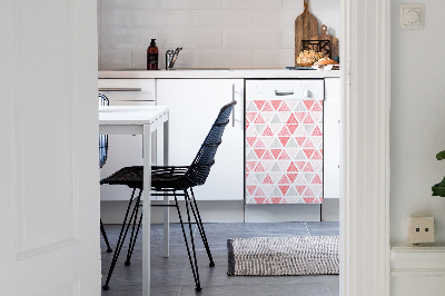 Aimant décoratif pour lave-vaisselle Triangles roses