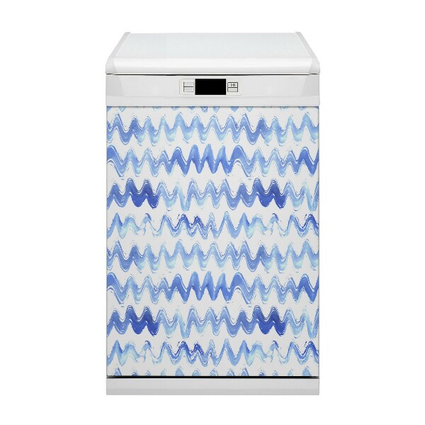 Aimant décoratif pour lave-vaisselle Vagues d'aquarelle
