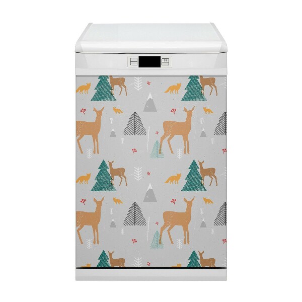 Deco magnetique pour lave vaisselle Animaux de forêt