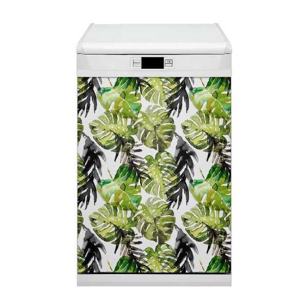 Deco magnetique pour lave vaisselle Feuilles d'aquarelle