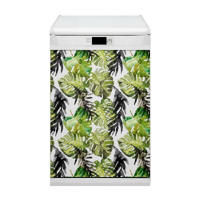Deco magnetique pour lave vaisselle Feuilles d'aquarelle