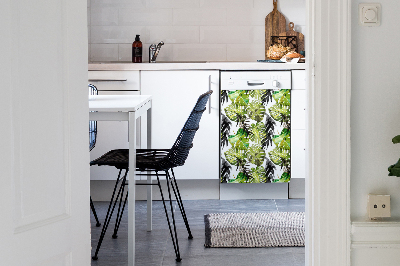 Deco magnetique pour lave vaisselle Feuilles d'aquarelle