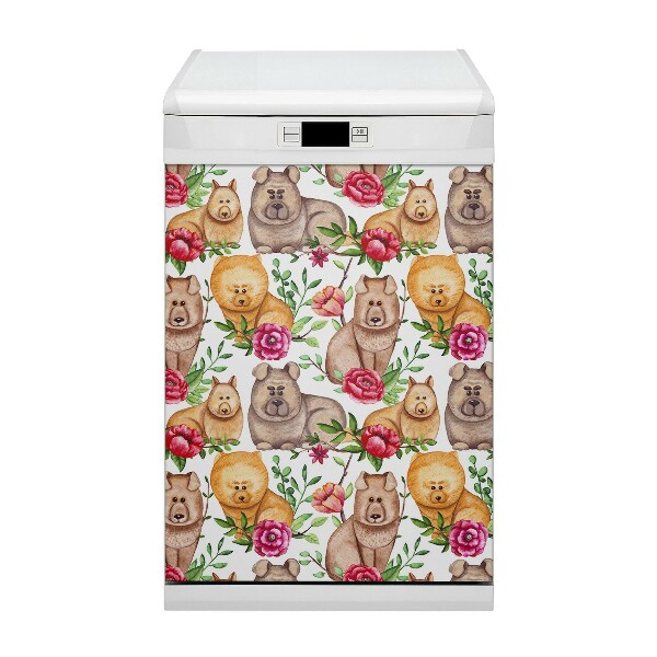 Aimant décoratif pour lave-vaisselle Chow chow chiens