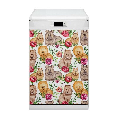 Aimant décoratif pour lave-vaisselle Chow chow chiens
