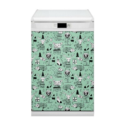 Aimant de couvercle de lave-vaisselle Zoo scandinave