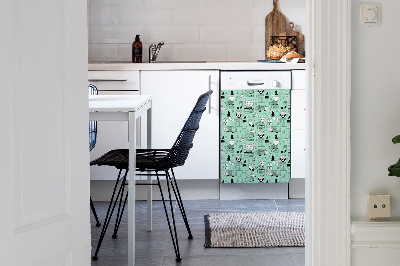 Aimant de couvercle de lave-vaisselle Zoo scandinave