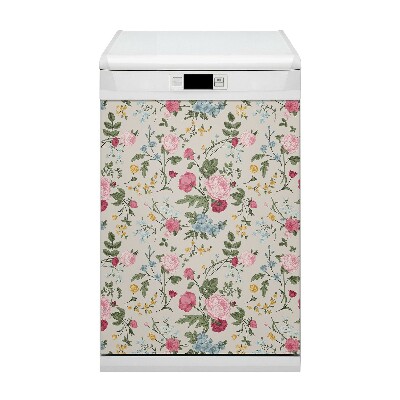 Aimant décoratif pour lave-vaisselle Fleurs colorées