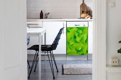 Aimant décoratif pour lave-vaisselle Abstraction verte
