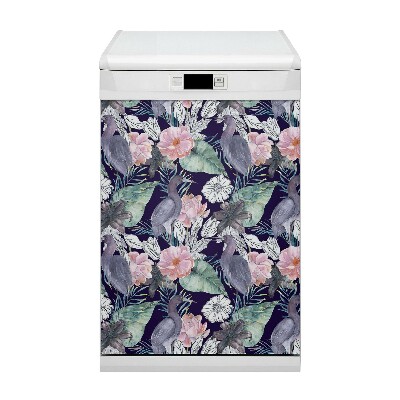 Aimant décoratif pour lave-vaisselle Oiseaux en fleurs