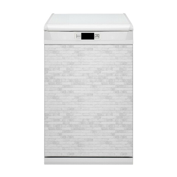 Aimant décoratif pour lave-vaisselle Brique blanche