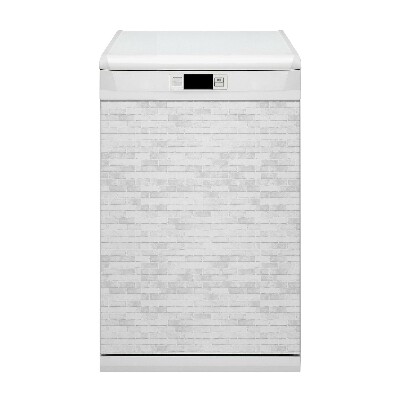 Aimant décoratif pour lave-vaisselle Brique blanche