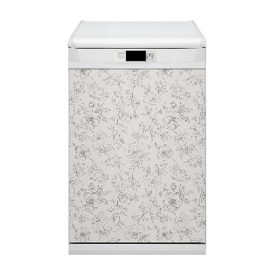 Aimant décoratif pour lave-vaisselle Fleurs esquissées