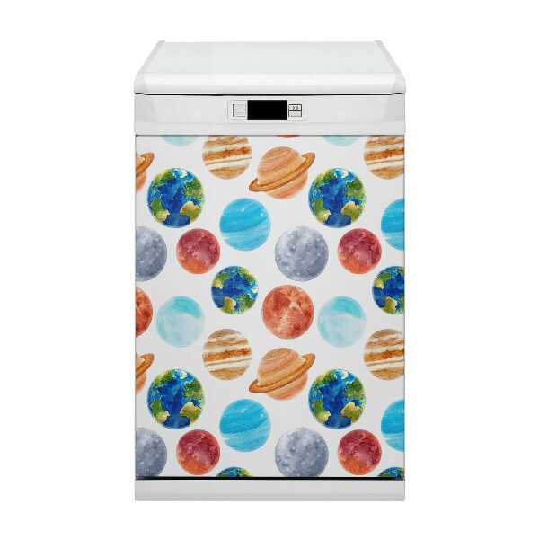 Aimant décoratif pour lave-vaisselle Planètes colorées