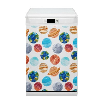 Aimant décoratif pour lave-vaisselle Planètes colorées