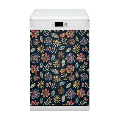 Aimant décoratif pour lave-vaisselle Fleurs colorées