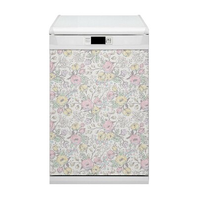 Aimant décoratif pour lave-vaisselle Fleurs colorées
