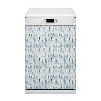 Deco magnetique pour lave vaisselle Forêt brumeuse